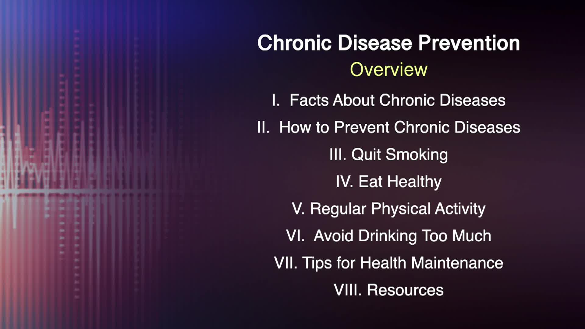 For Your Health - Chronic Disease Prevention