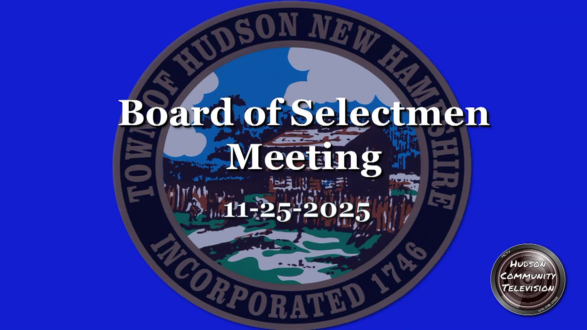 Board of Selectmen Meeting of 11-25-25