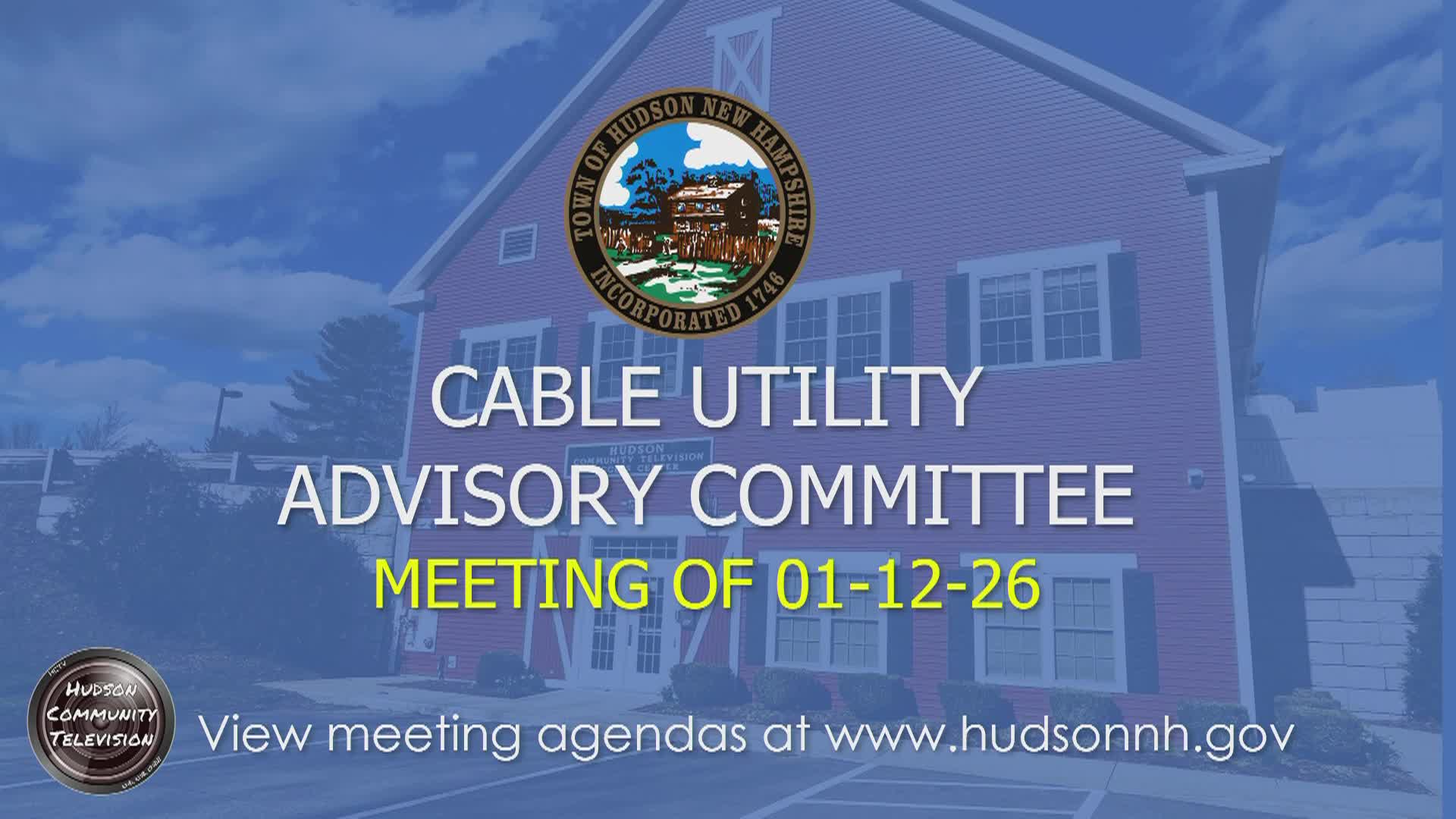 Thumbnail image for Cable Utility Committee Meeting of 01-12-26