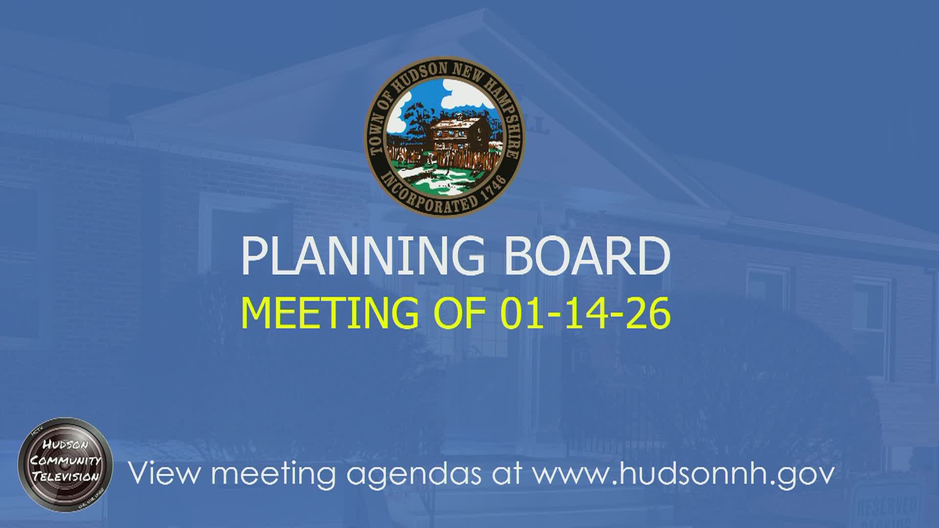 Thumbnail image for Planning Board Meeting of 01-14-26