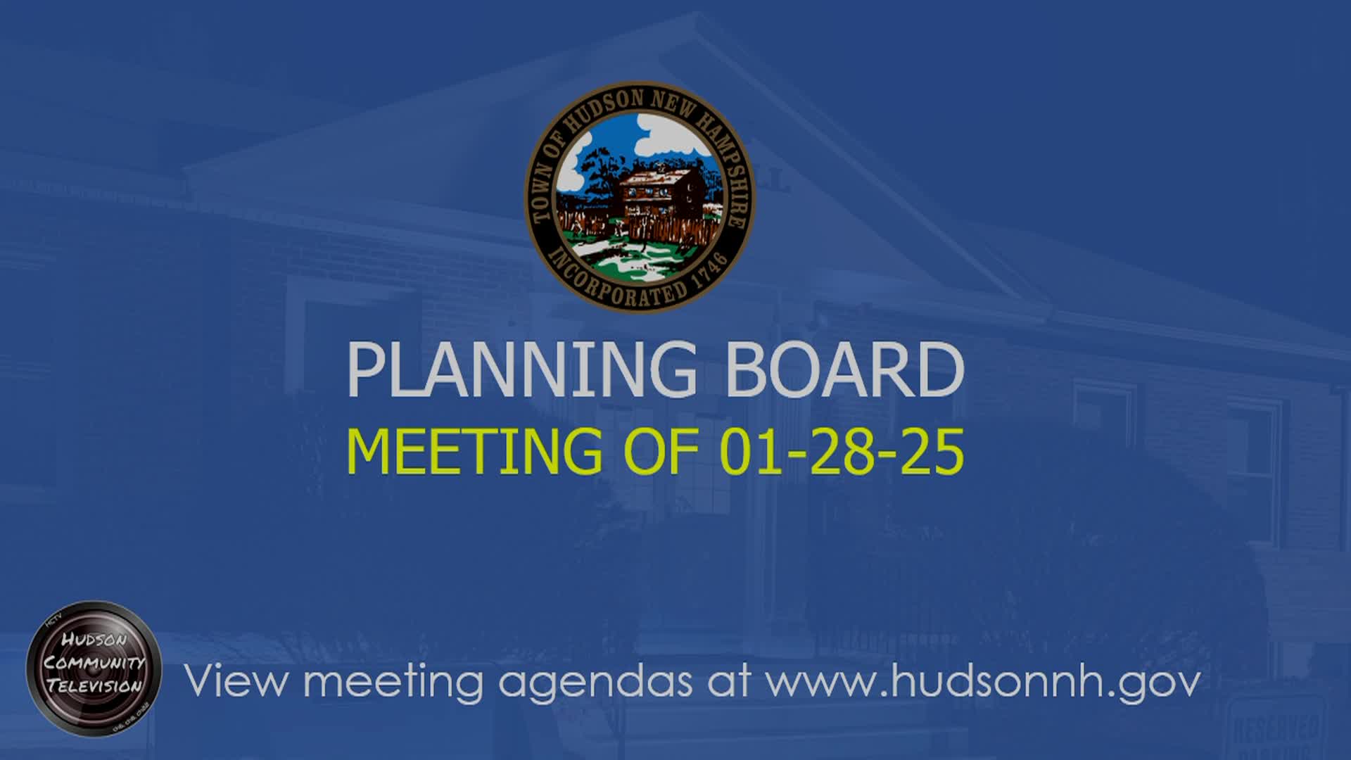 Thumbnail image for Planning Board Meeting of 01-28-26