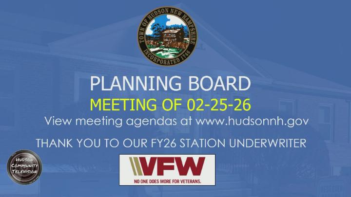 Thumbnail image for Planning Board Meeting of 02-25-26