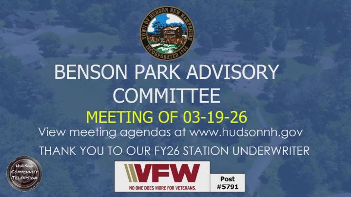 Thumbnail image for Benson Park Advisory Committee Meeting of 03-19-26