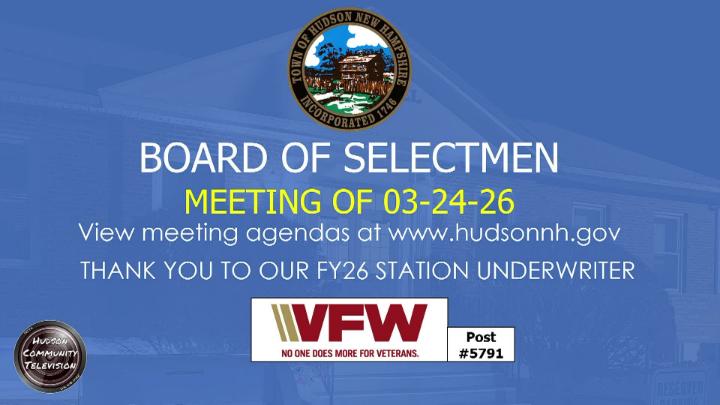 Thumbnail image for Board of Selectmen Meeting of 03-24-26