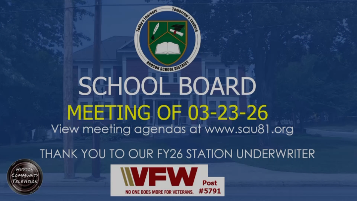 Thumbnail image for School Board Meeting of 03-23-26