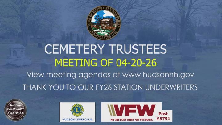 Thumbnail image for Cemetery Trustees Meeting of 04-20-26
