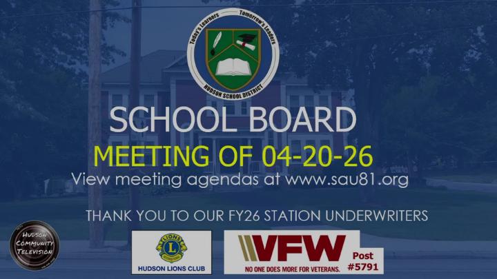 Thumbnail image for School Board Meeting of 04-20-26