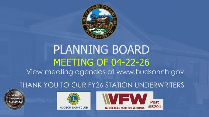 Thumbnail image for Planning Board Meeting of 04-22-26