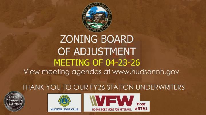 Thumbnail image for Zoning Board of Adjustment Meeting of 04-23-26