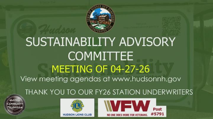 Thumbnail image for Sustainability Advisory Committee Meeting of 04-27-26