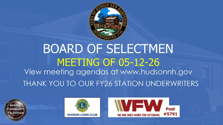 Thumbnail image for Board of Selectmen Meeting of 05-12-26